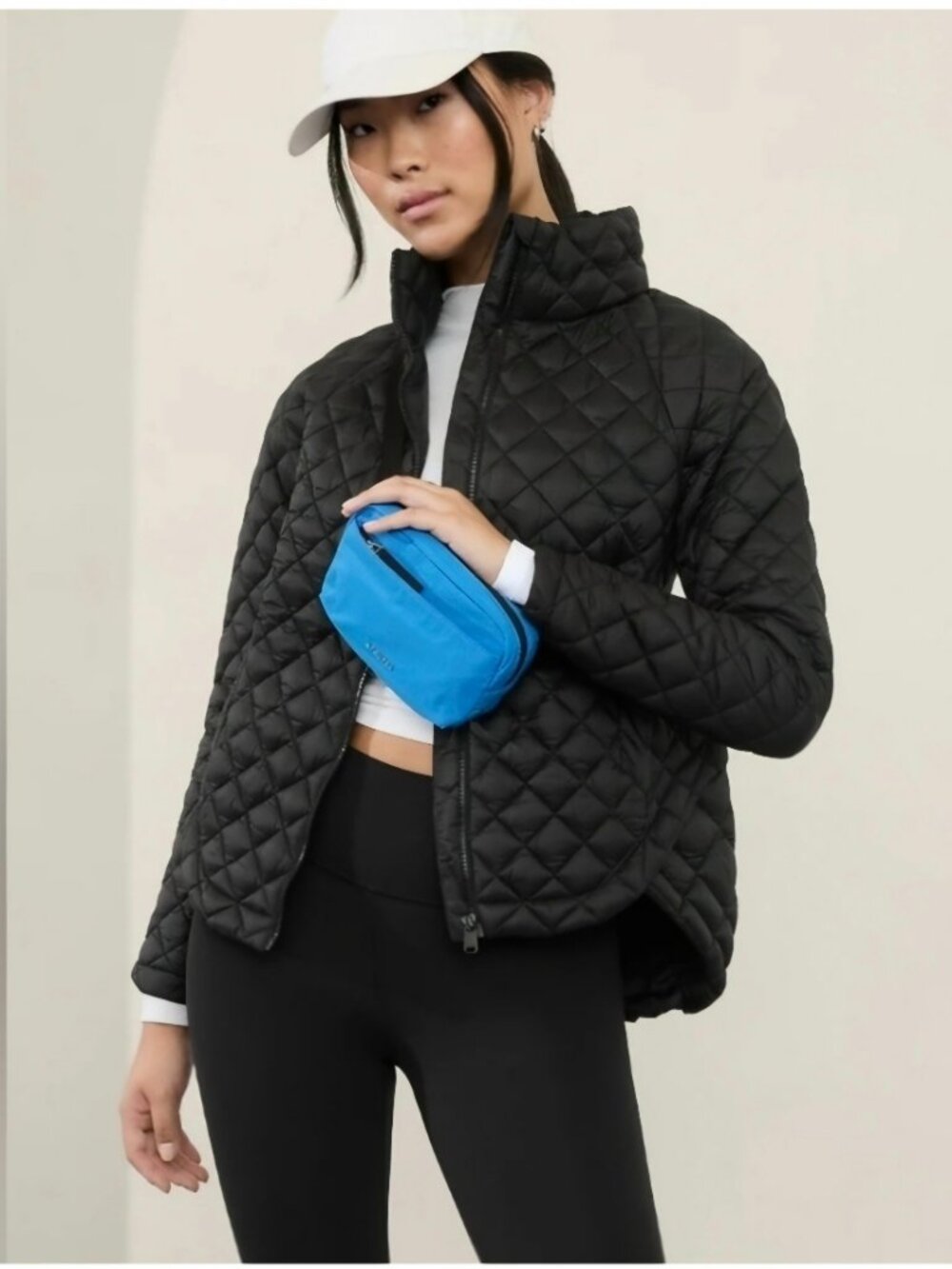 Athleta WHISPER Featherless Puffer Jacket XS Black